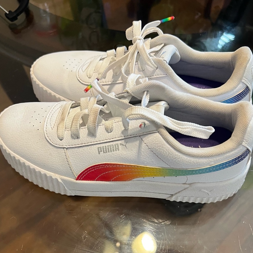 Puma Pride White Rainbow Sneakers